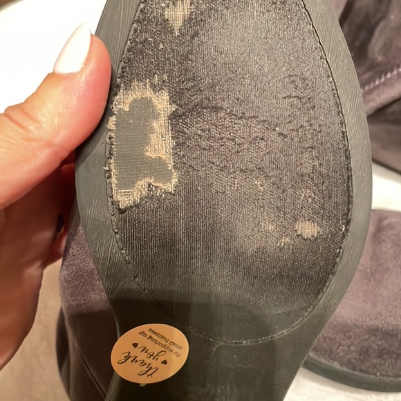 Zigi Soho Karsten Gray Faux Suede Over the Knee Boots - Picture 6 of 8